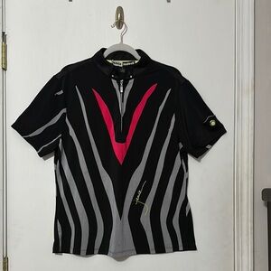 Jamie Sadock Black and Pink Casual Button Down Shirt